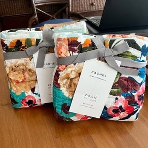 Pair of Kachel for Anthropologie Quilted Euro Shams